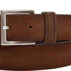 POST & CO Velour-Gürtel PR14/nut Nussbraun, Breite ca. 3,5 cm