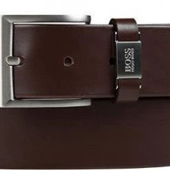 BOSS Gürtel Connio 50224631/202 Dunkelbraun, Breite ca. 4 cm