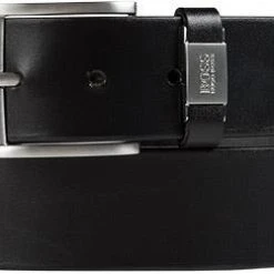 BOSS Gürtel Connio 50224631/001 Schwarz, Breite ca. 4 cm