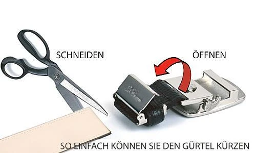 Anthoni Crown Gürtel schwarz 39C10L Breite ca. 4 cm – Bild 2