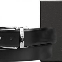 BOSS Gürtel OLSEN-CN 50220322/002 Wendegürtel, Schwarz-dunkelbraun, Breite ca. 3,5 cm, Black