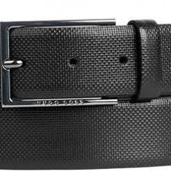 BOSS Gürtel Carmello-S 50262032/001 Schwarz, Breite ca. 3,5 cm, Black