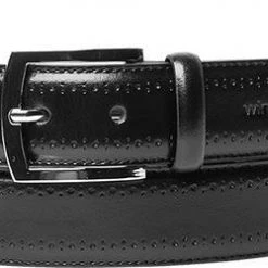 Windsor Gürtel 4393/10 Schwarz, Breite ca. 3,5 cm, Black
