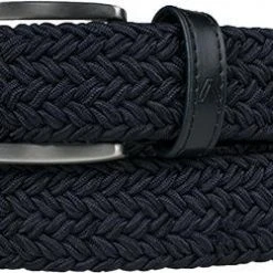 Alberto Gürtel Basic Braided 01008330/899 Navy, Breite ca. 3,5 cm