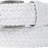 Alberto Gürtel Basic Braided 01008330/100 Weiß, Breite ca. 3,5 cm