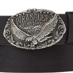 Wrangler Gürtel W0178U1/01 Schwarz, Breite ca. 4 cm, Black
