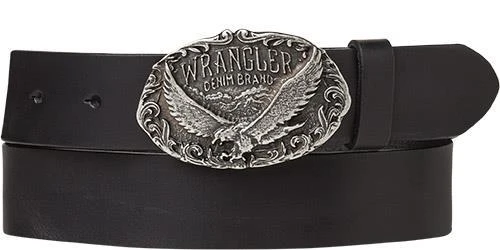 Wrangler Gürtel W0178U1/01 Schwarz, Breite ca. 4 cm, Black