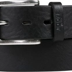 JOOP! Gürtel 7633/002 Schwarz, Breite ca. 3,5 cm, Schwarz-silber