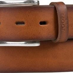 JOOP! Gürtel 7633/223 Cognac, Breite ca. 3,5 cm, Hellbraun-silber