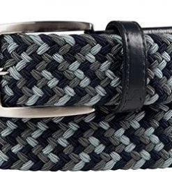 Alberto Golf Gürtel Multicolor 01008735/111 Blau, Breite ca. 3,5 cm