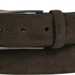 BOSS Gürtel Calindo 50375225/202 Dunkelbraun, Breite ca. 3,5 cm, Schwarzbraun