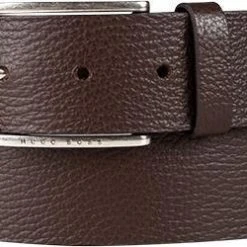 BOSS Gürtel Sander 50413064/202 Dunkelbraun, Breite ca. 4 cm