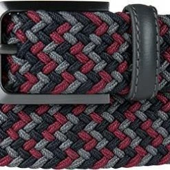 Brax Gürtel 55-0217/710 007 90/43 Navy-rot, Breite ca. 3,5 cm, Navy-grau-rot