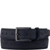 Alberto Golf Gürtel Leather 01008338/889 Dunkelblau, Breite ca. 3,5 cm