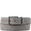 Alberto Golf Gürtel Leather 01008338/910 Hellgrau, Breite ca. 3,5 cm