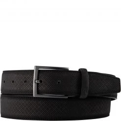 Alberto Golf Gürtel Leather 01008338/999 Schwarz, Breite ca. 3,5 cm