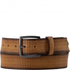 Alberto Gürtel Stripe Stamp 01008301/540 Braun, Breite ca. 4 cm