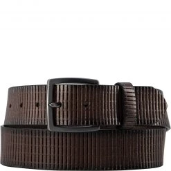 Alberto Gürtel Stripe Stamp 01008301/580 Dunkelbraun, Breite ca. 4 cm