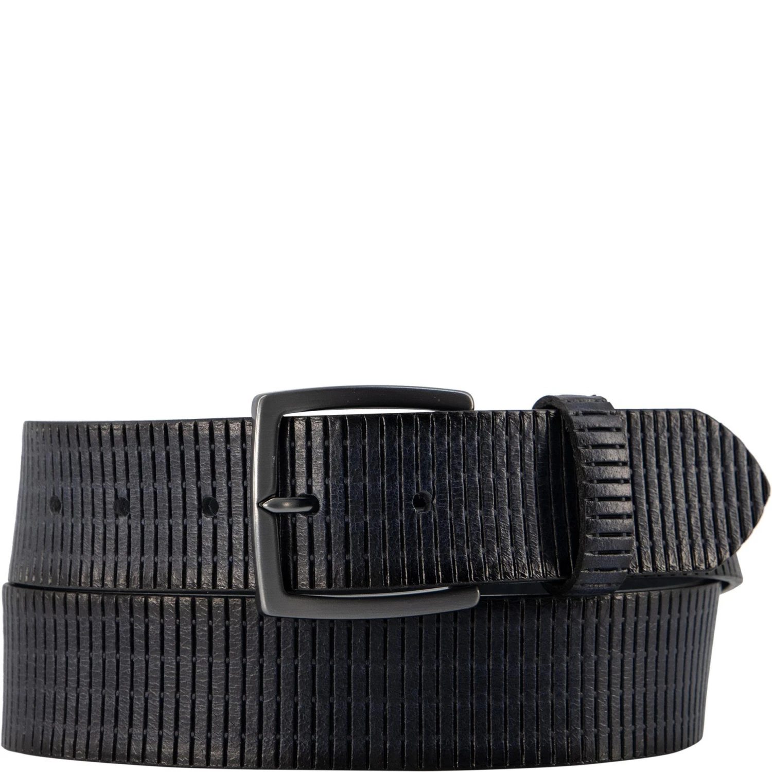 Alberto Gürtel Stripe Stamp 01008301/880 Dunkelblau, Breite ca. 4 cm