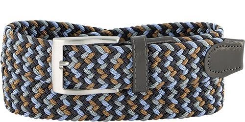 Alberto Golf Alberto Gürtel Multicolor Braided 01008337/078 Blau-hellbraun, Breite ca. 3,5 cm, Blau-grau-braun – Bild 2