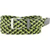 Alberto Golf Alberto Gürtel Multicolor Braided 01008337/079 Leuchtgrün-grau, Breite ca. 3,5 cm, Grün-grau-schwarz