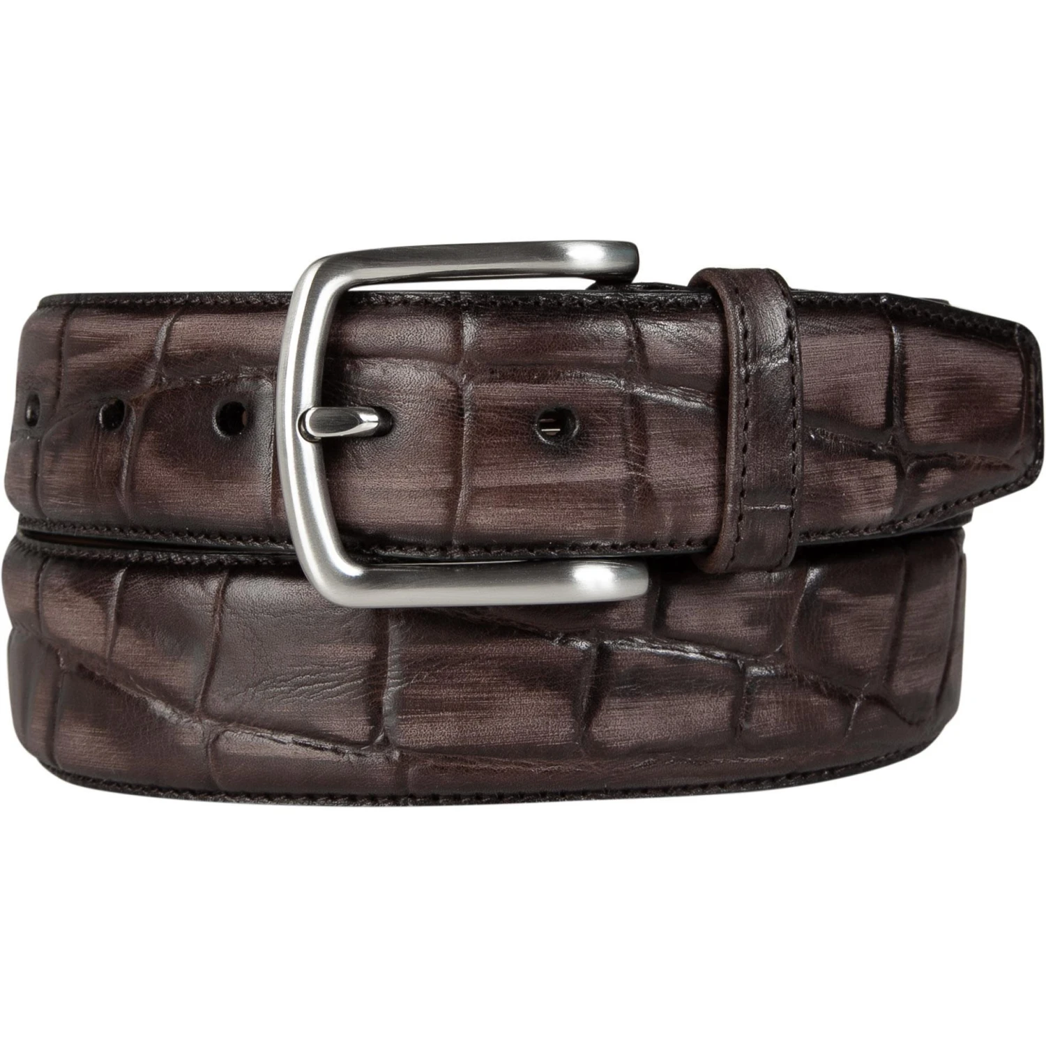 Lindenmann Gürtel 1580515/023 Dunkelbraun, Breite ca. 4 cm