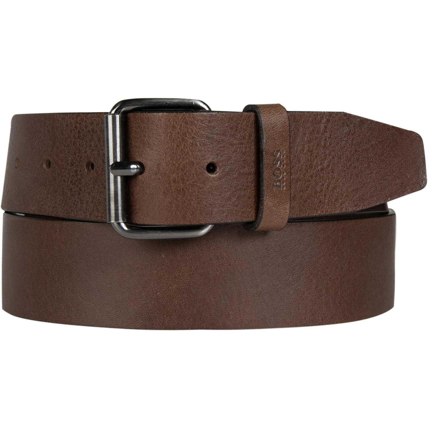 BOSS Gürtel Serge 50435466/202 Mittelbraun, Breite ca. 4 cm