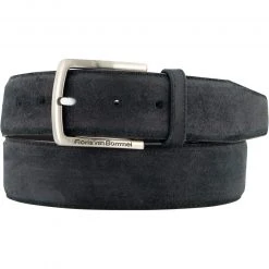 Floris van Bommel Gürtel 75204/41 Dunkelblau, Breite ca. 4 cm, Kürzbar, Schwarz