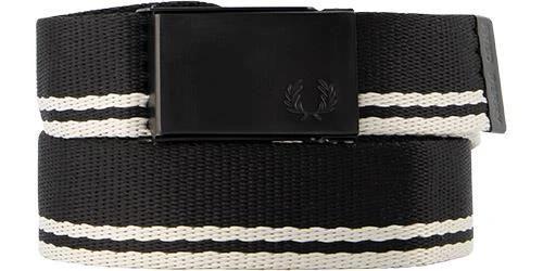 Fred Perry Gürtel BT9460/102 Schwarz-weiß, Breite ca. 3,5 cm, Schwarz – Bild 2