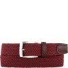 Alberto Gürtel Basic Braided 01008330/370 Dunkelrot, Breite ca. 3,5 cm