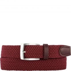 Alberto Gürtel Basic Braided 01008330/370 Dunkelrot, Breite ca. 3,5 cm