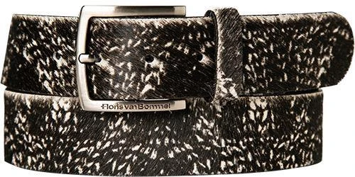 Floris van Bommel Gürtel 75191/23 Schwarz-weiß, Breite ca. 4 cm, Weiß – Bild 2