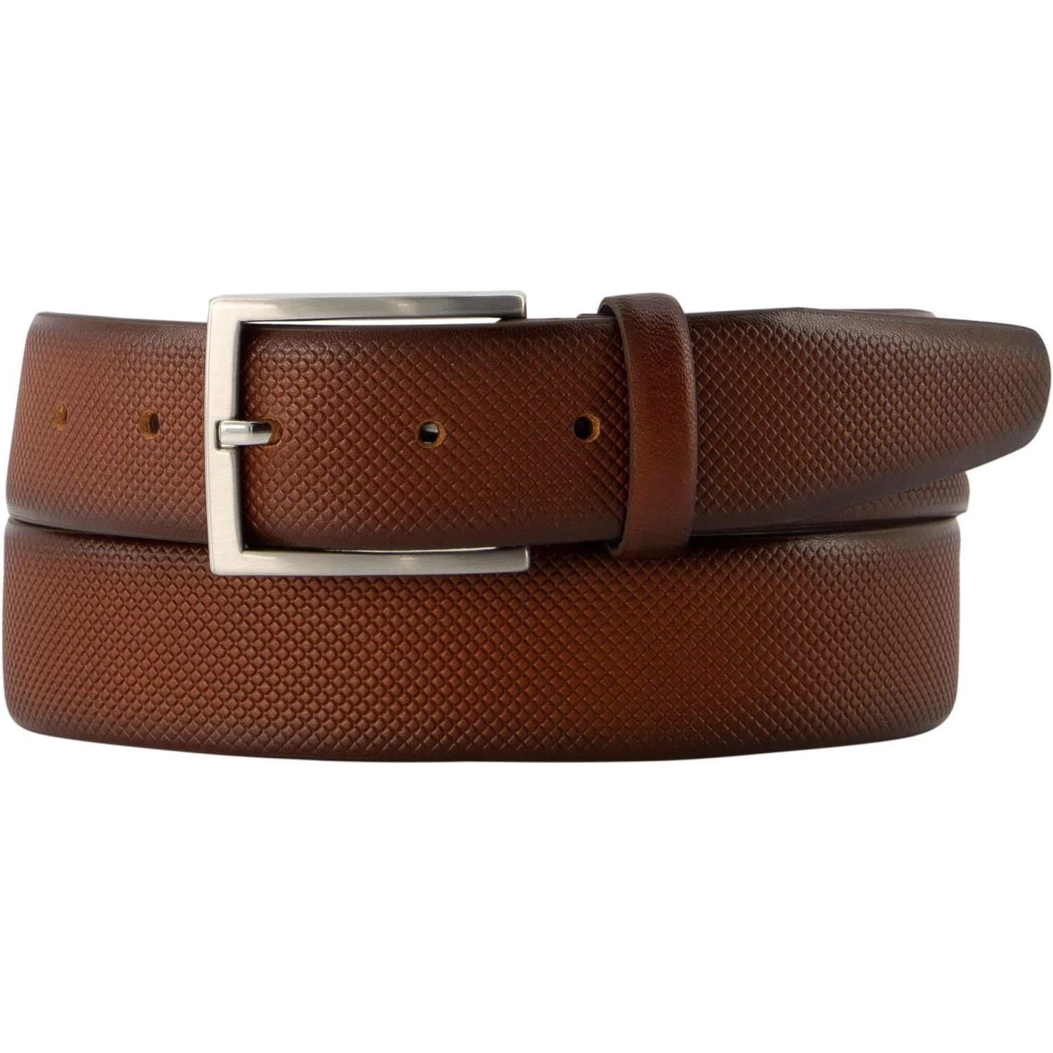 Lindenmann Gürtel 1000392/221 Dunkelcognac, Breite ca. 3,5 cm