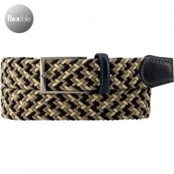 Lindenmann Gürtel 1000102/907 Multicolour, Breite ca. 3 cm, Marine-beige-ecru