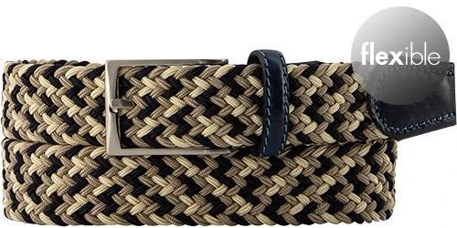 Lindenmann Gürtel 1000102/907 Multicolour, Breite ca. 3 cm, Marine-beige-ecru – Bild 2