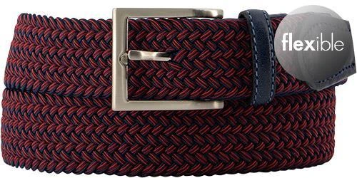 Lindenmann Gürtel 1000103/001 Marine-rot, Breite ca. 3 cm – Bild 2