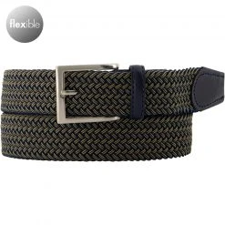 Lindenmann Gürtel 1000103/005 Marine-gelb, Breite ca. 3 cm