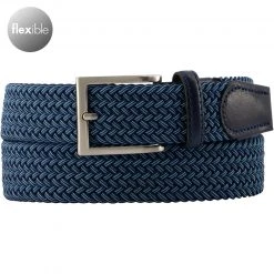 Lindenmann Gürtel 1000103/009 Marine-hellblau, Breite ca. 3 cm