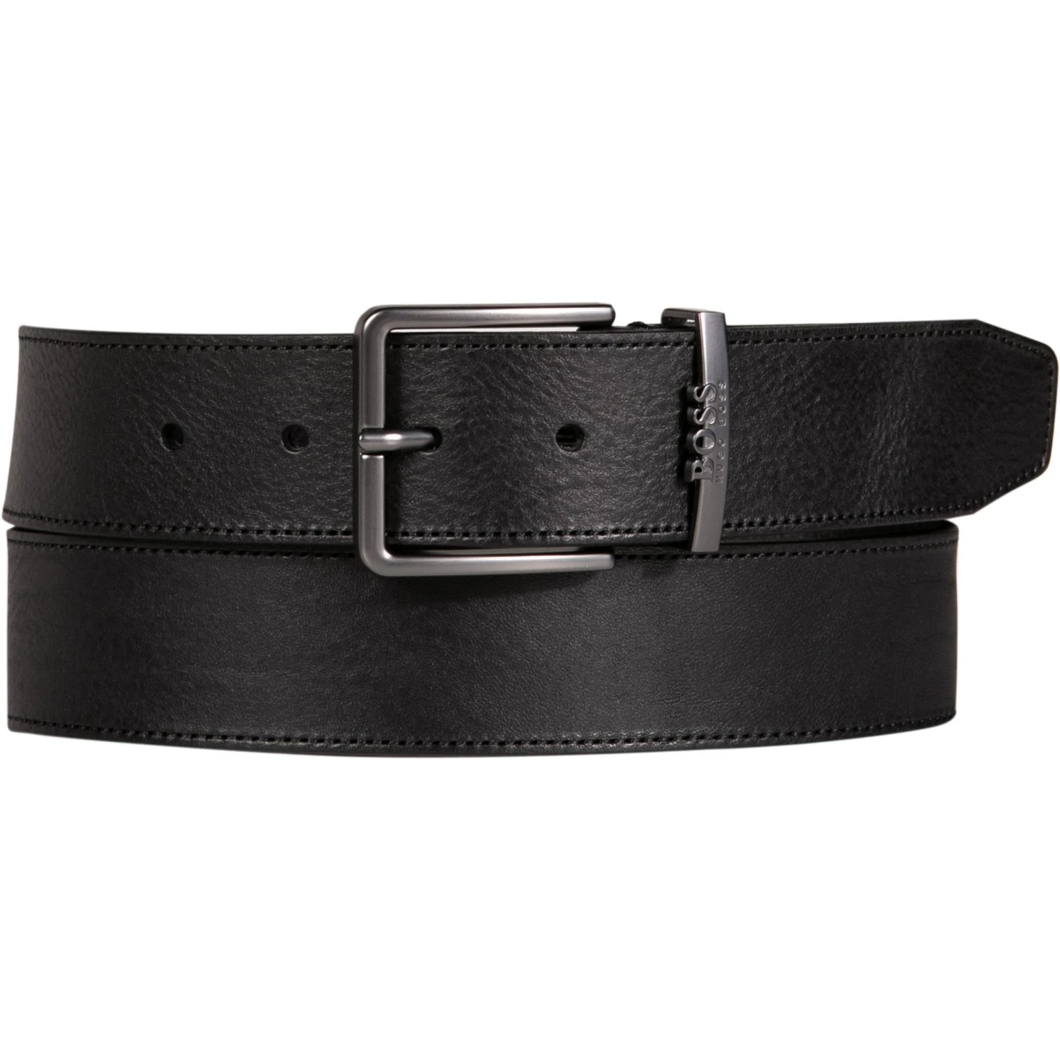 BOSS Gürtel Ther-Logo 50466515/001 Schwarz, Breite ca. 3,5 cm