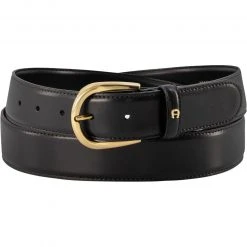 AIGNER Business Gürtel 126347/0002 Schwarz, Breite ca. 3,5 cm, Black
