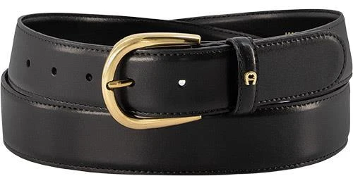 AIGNER Business Gürtel 126347/0002 Schwarz, Breite ca. 3,5 cm, Black – Bild 2