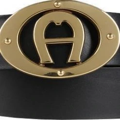 AIGNER Business Gürtel 127372/0002 Schwarz, Breite ca. 4 cm, Black